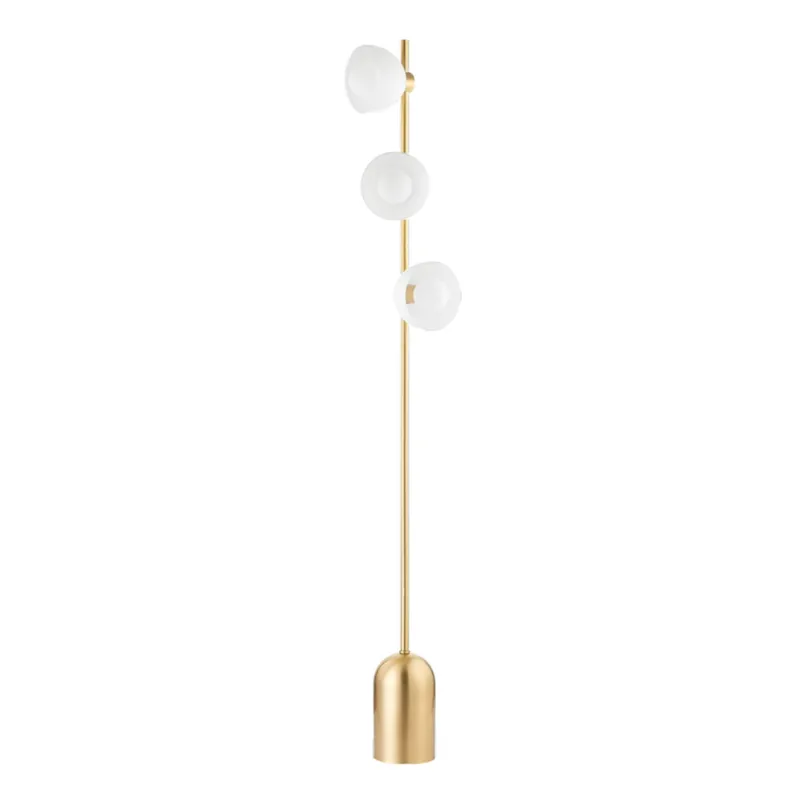 Belle 3-Light Floor Lamp in Aged Brass 8.75L x 11W x 67H