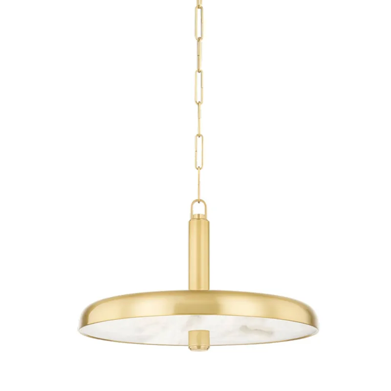 Reynolds 1-Light Pendant in Aged Brass 19.75W x 12.5H