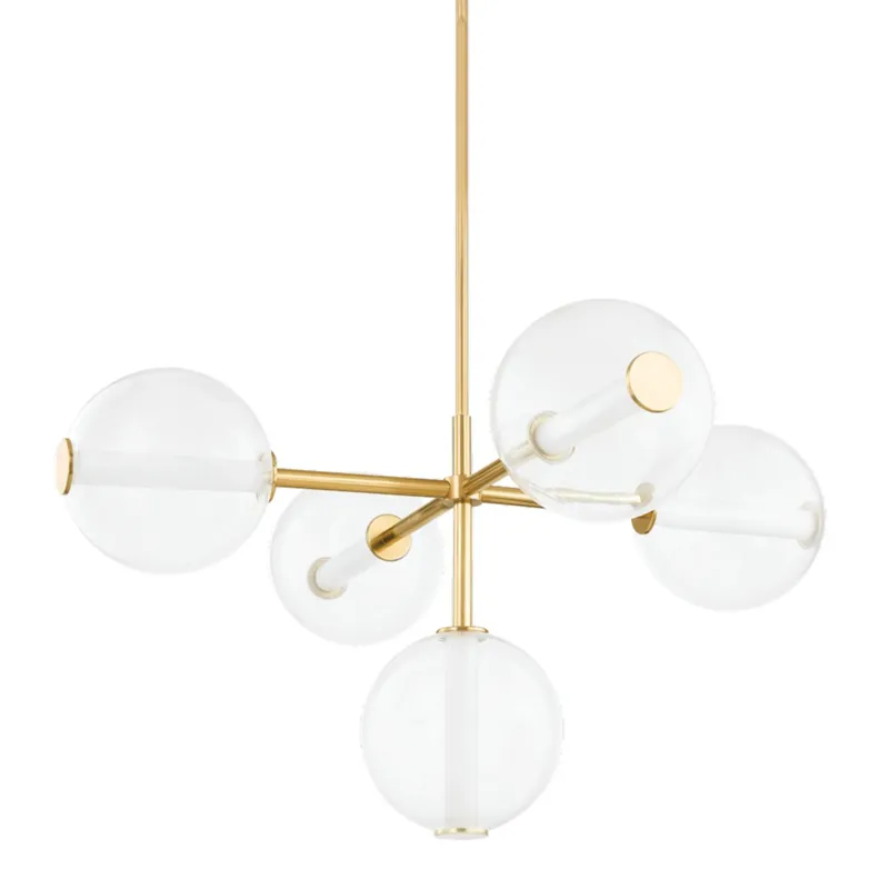 Richford 5-Light Chandelier in Aged Brass 48W x 26.25H