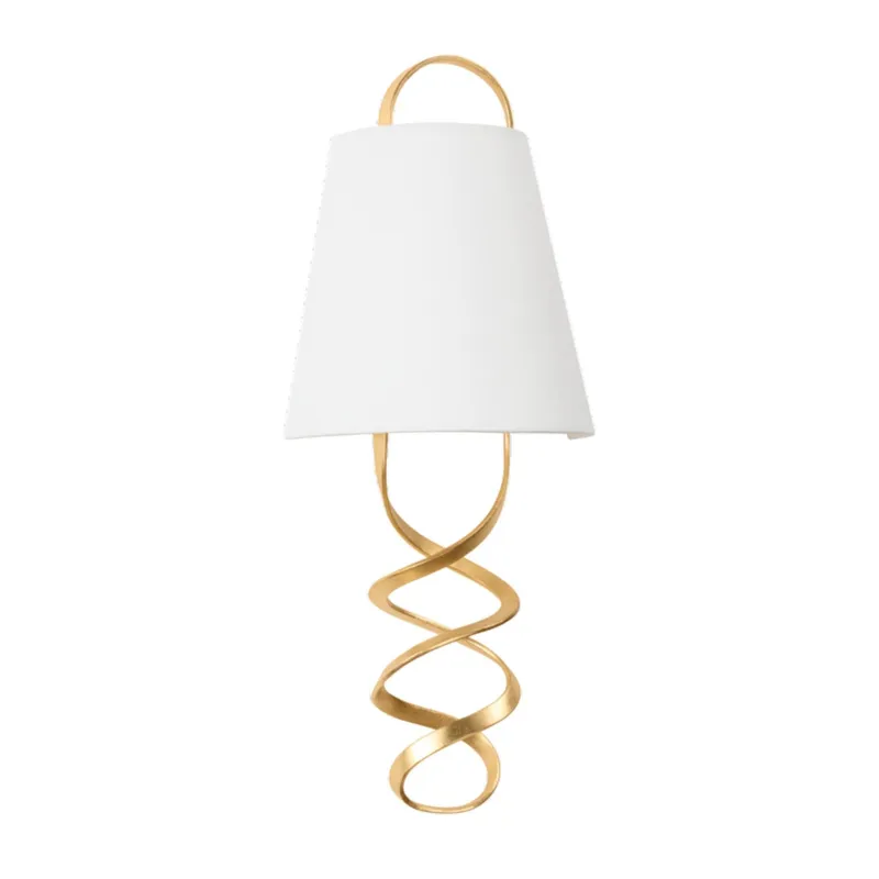 Dota 2-Light Wall Sconce in Vintage Gold Leaf 9W x 22.25H