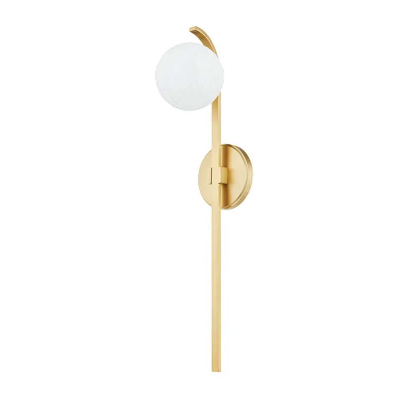 Laval 1-Light Wall Sconce in Aged Brass 4.75W x 23.75H