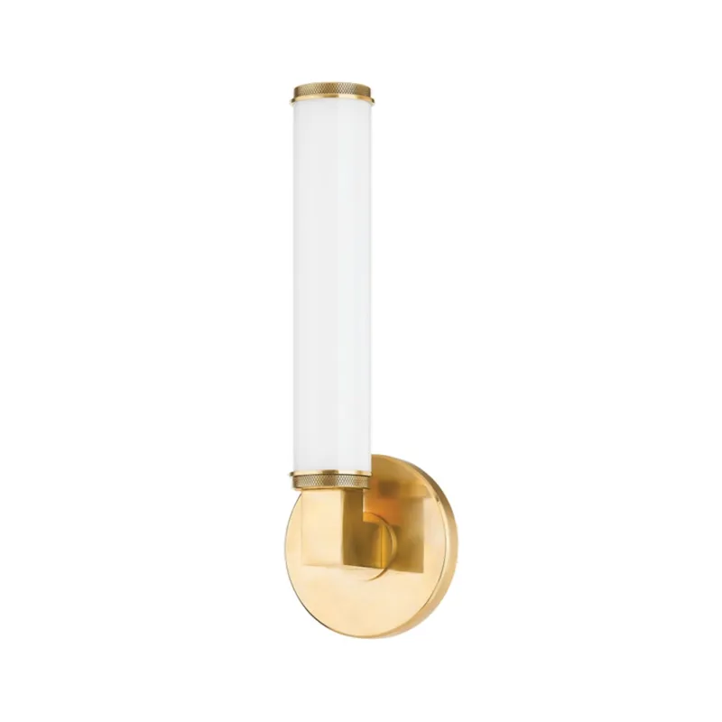 Cromwell 1-Light Wall Sconce in Aged Brass 4.75W x 13.75H