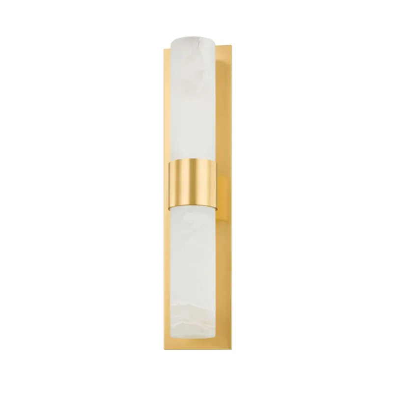 Stowe 2-Light Wall Sconce in Aged Brass 4.75W x 20.75H