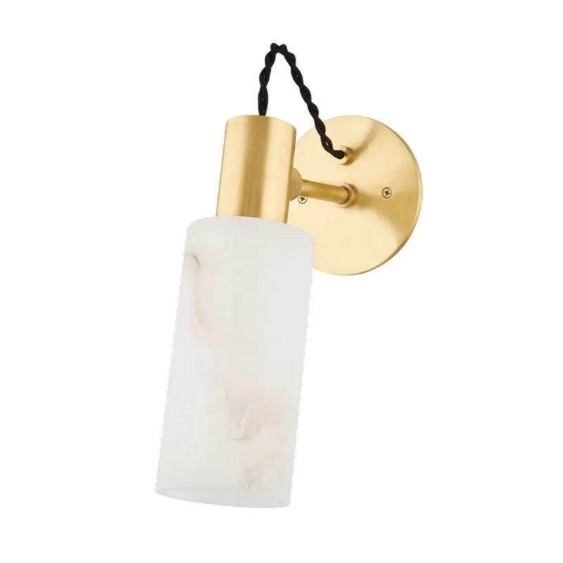 Malba 1-Light Wall Sconce in Aged Brass 4.75W x 11.25H