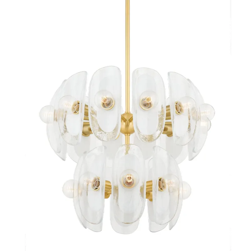 Hilo 20-Light Chandelier in Aged Brass 30.75W x 24.5H