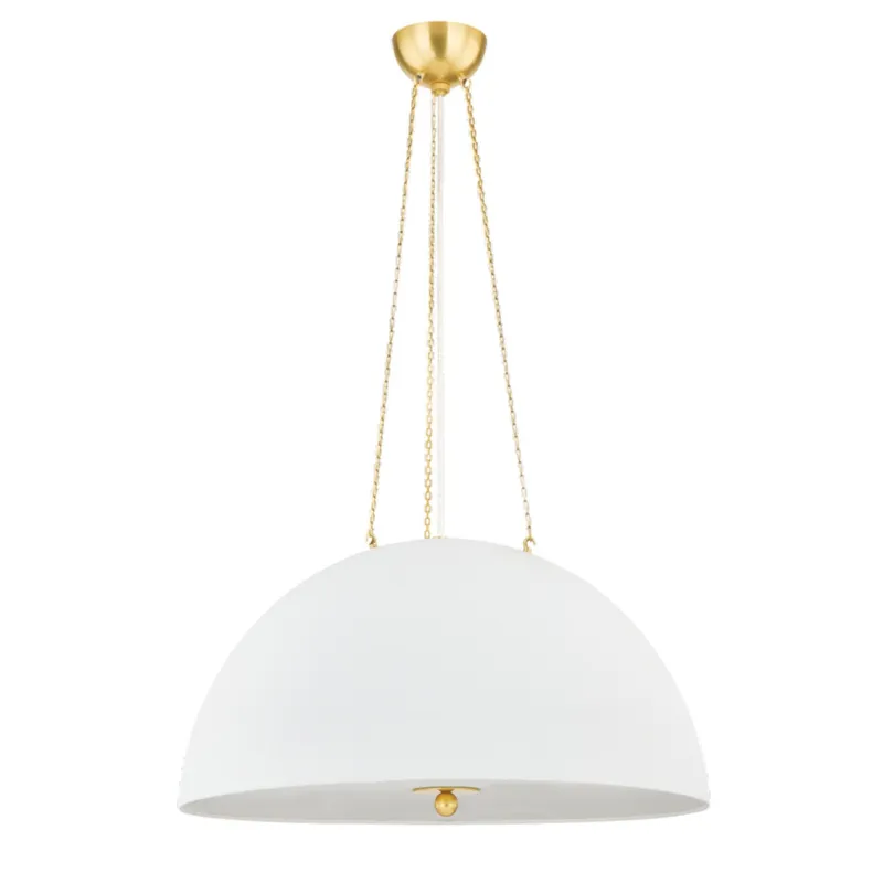 Chiswick 4-Light Pendant in Aged Brass by Mark D. Sikes 30W x 16.75H
