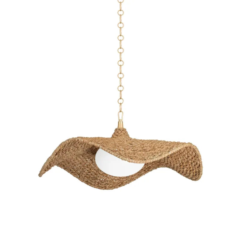 Levene 1-Light Chandelier in Vintage Gold Leaf 41.25W x 17.5H