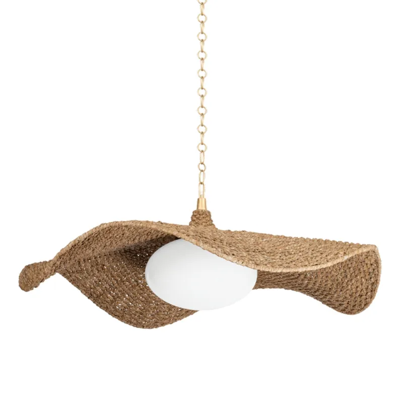 Levene 1-Light Chandelier in Vintage Gold Leaf 58.75W x 21.25H