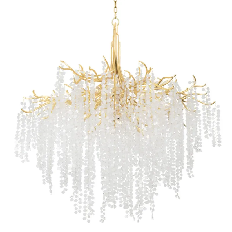Genoa 12-Light Chandelier in Gold Leaf 48.75W x 51H