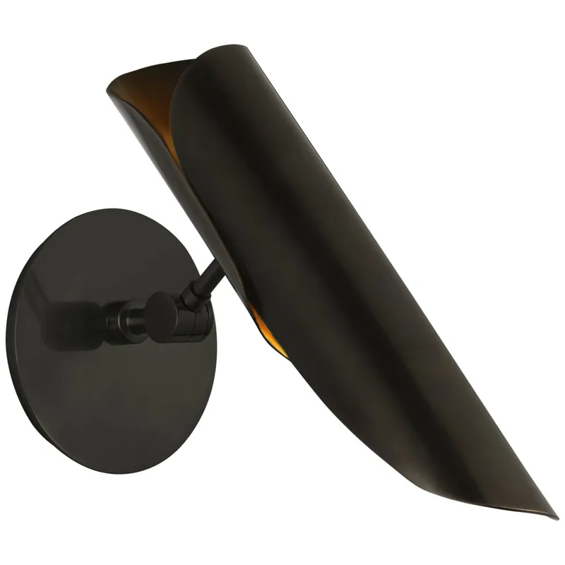 Champalimaud Flore Single Wall Light in Gun Metal W5.25" x H10" - 12.75"