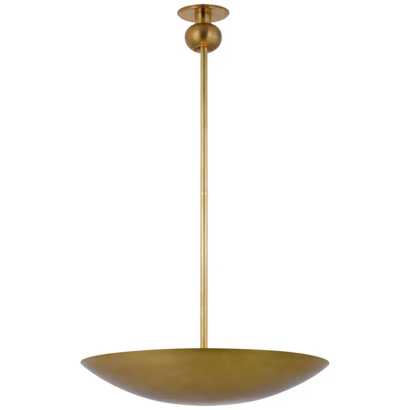 Paloma Contreras Comtesse Medium Uplight Chandelier in Hand-Rubbed Antique Brass Ceiling Light W24"