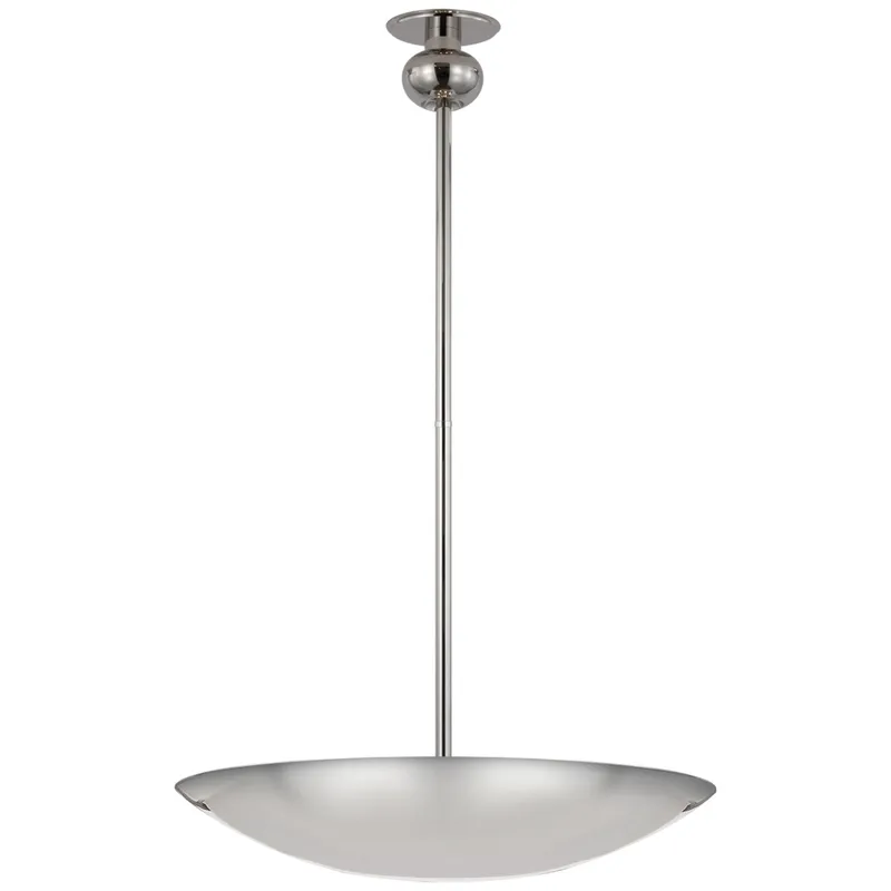 Paloma Contreras Comtesse Medium Uplight Chandelier in Polished Nickel Ceiling Light W24"