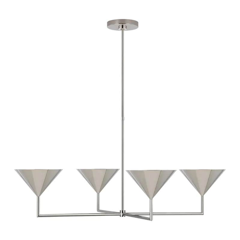 Paloma Contreras Orsay XL Chandelier in Polished Nickel Ceiling Light W38"