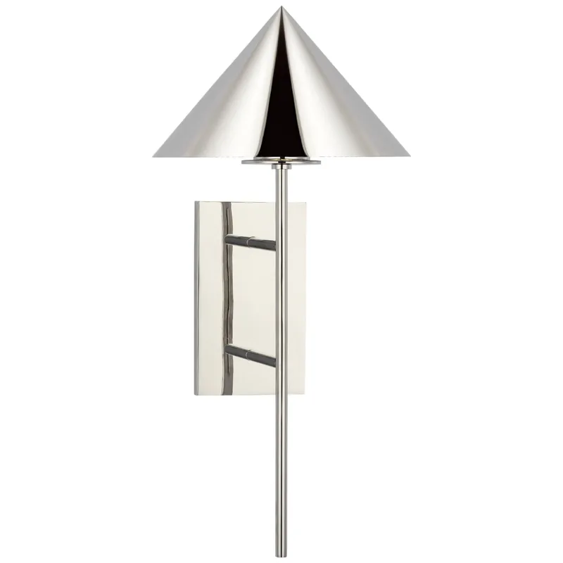 Paloma Contreras Orsay Medium Downlight Sconce in Polished Nickel Wall Light W8" x H17.25"