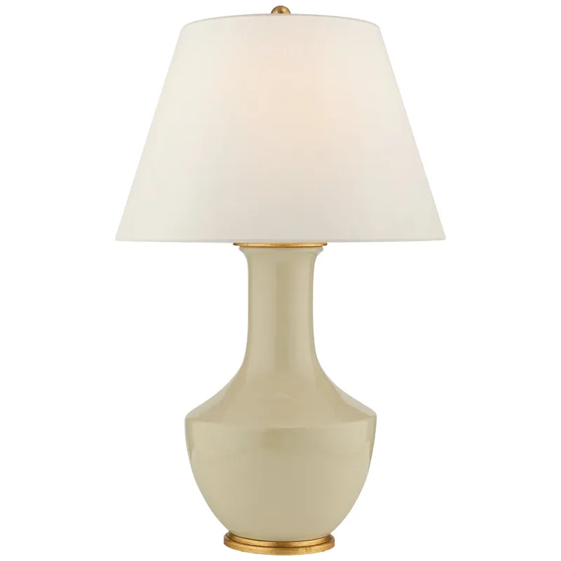 Chapman & Myers Lambay Table Lamp in Coconut with Linen Shade W20" x H32.25"