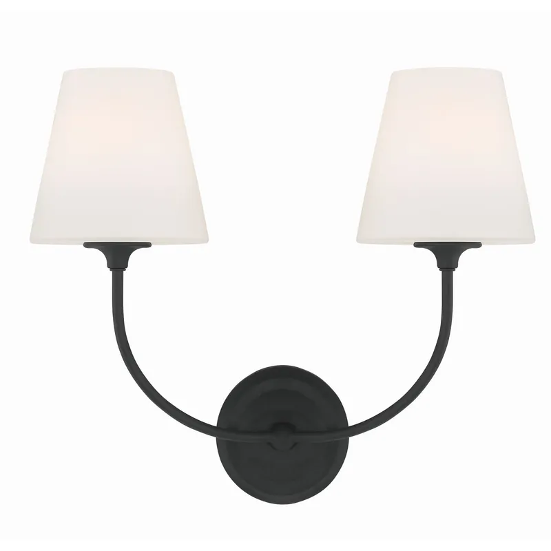 Libby Langdon Sylvan 17'' Black Forged Sconce Black 17"W x 14.75"H x 8.25"D