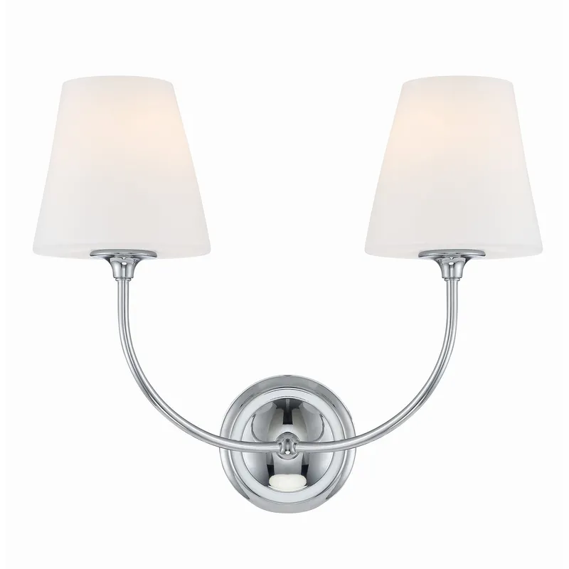 Libby Langdon Sylvan 17'' Polished Chrome Sconce Silver 17"W x 14.75"H x 8.25"D