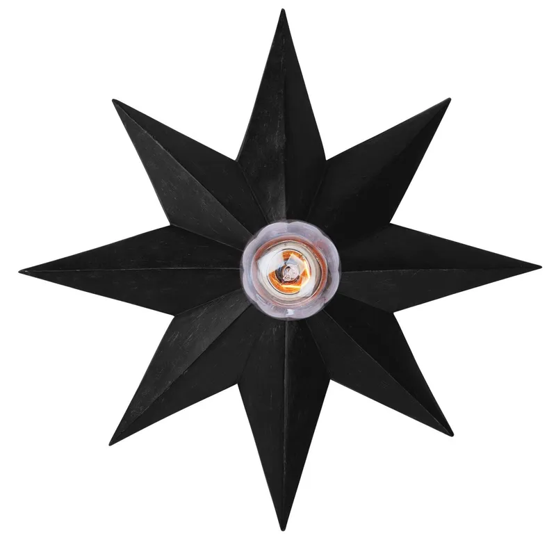 Astro 12'' Black Flush Mount Black 12"W x 3"H x 12"D