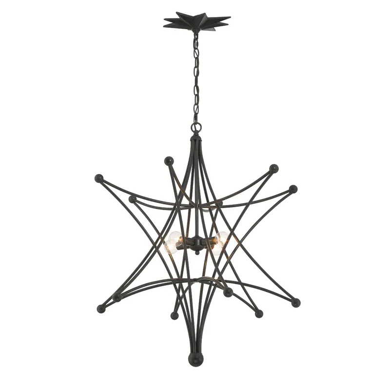 Astro 27'' Black Chandelier Black 27"W x 32"H x 27"D