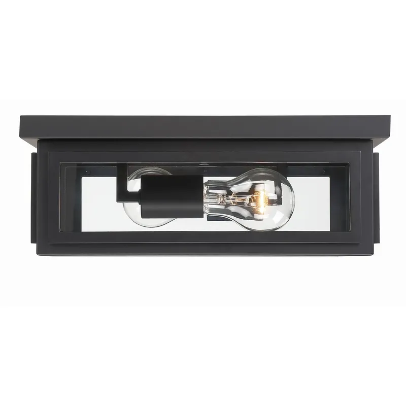 Byron 12.75'' Matte Black Outdoor Flush Mount Black 12.75"W x 5"H x 12.75"D