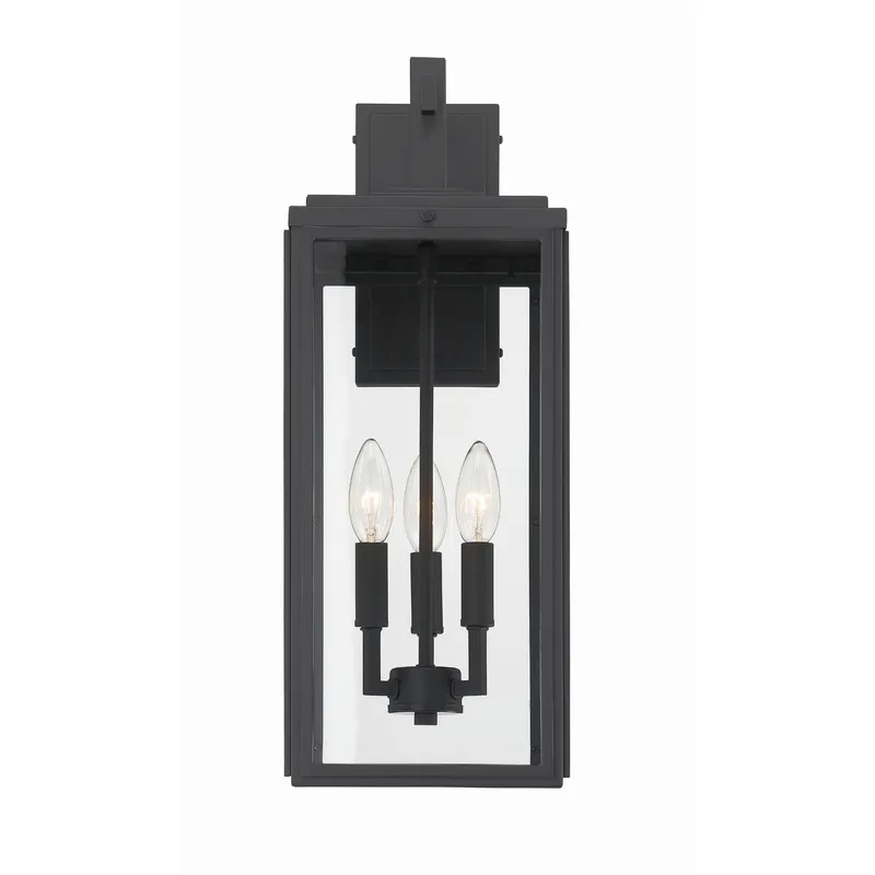 Byron 7.5'' Matte Black Outdoor Sconce Black 7.5"W x 19.75"H x 9"D