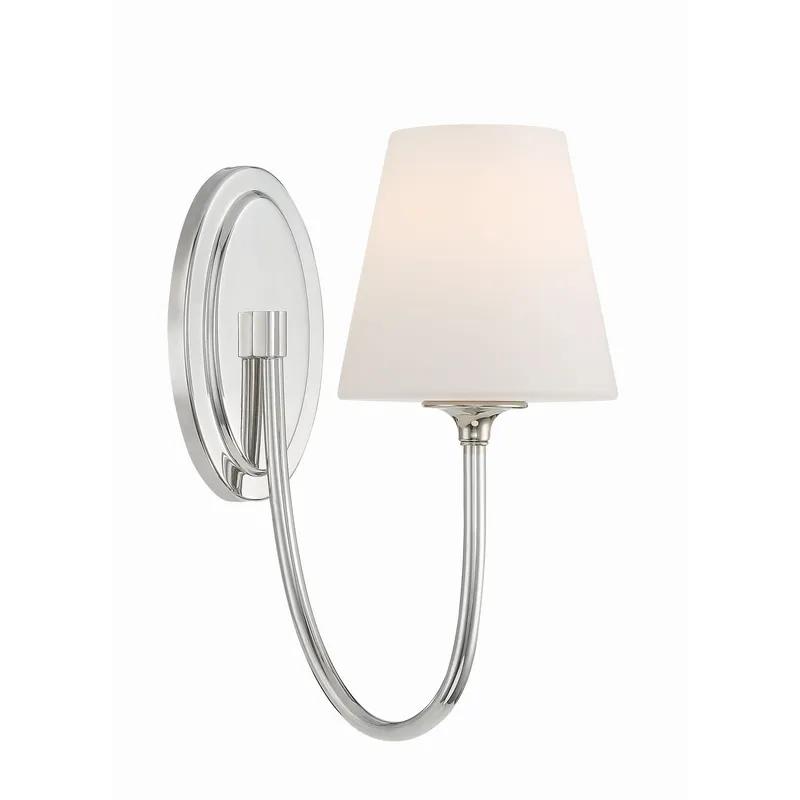 Juno 6'' Polished Nickel Sconce Silver 6"W x 13"H x 10.25"D