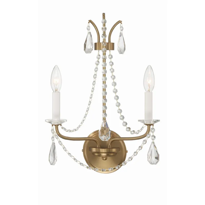 Karrington 12.5'' Aged Brass Sconce Gold 12.5"W x 18.5"H x 6.75"D