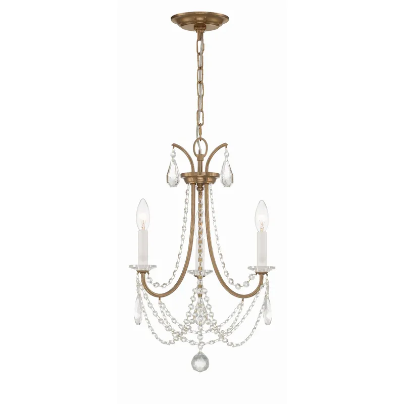 Karrington 14'' Aged Brass Chandelier Gold 14"W x 21"H x 14"D