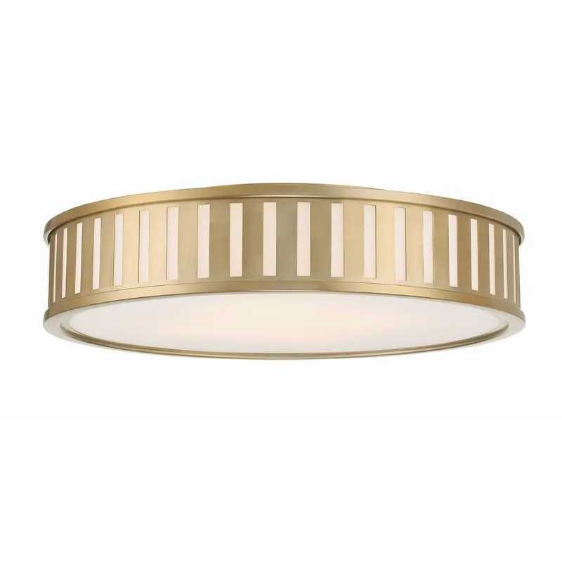 Kendal 22.5'' Vibrant Gold Flush Mount Gold 22.5"W x 5.25"H x 22.5"D