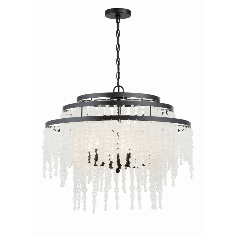 Poppy 26.5'' Matte Black Chandelier Black 26.5"W x 21.25"H x 26.5"D