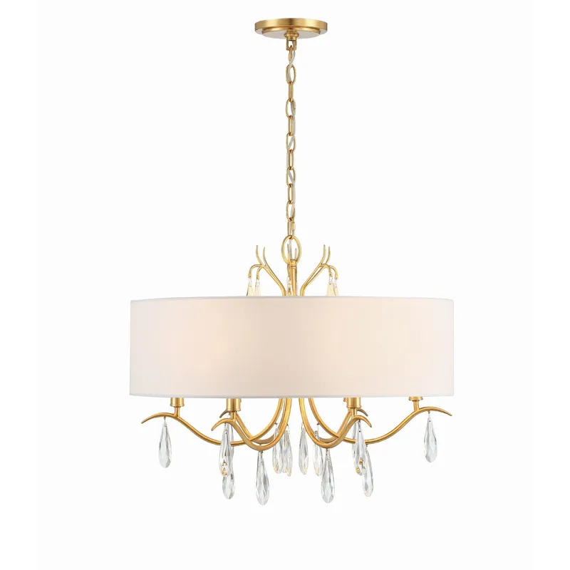 Rollins 24'' Antique Gold Chandelier Gold 24"W x 20"H x 24"D