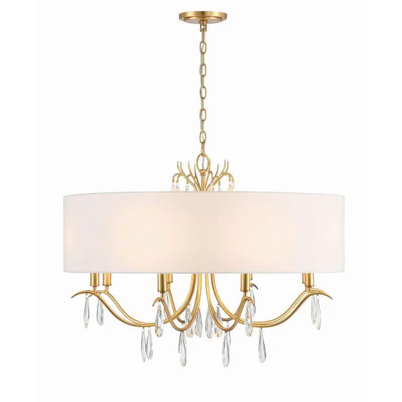 Rollins 32'' Antique Gold Chandelier Gold 32"W x 24"H x 32"D