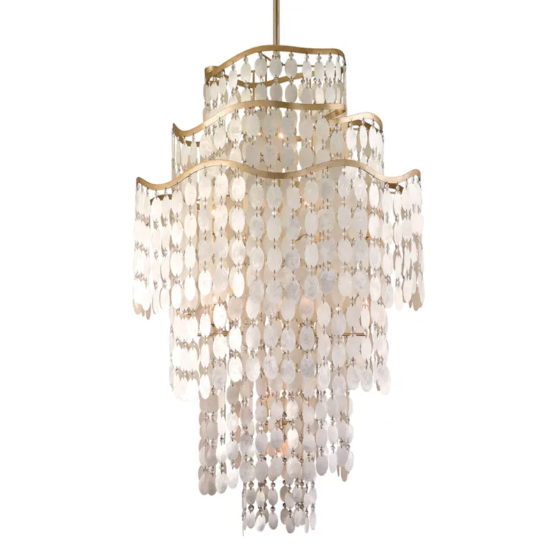 Dolce 19-Light Chandelier in Champagne Leaf 37.75W x 57.5H
