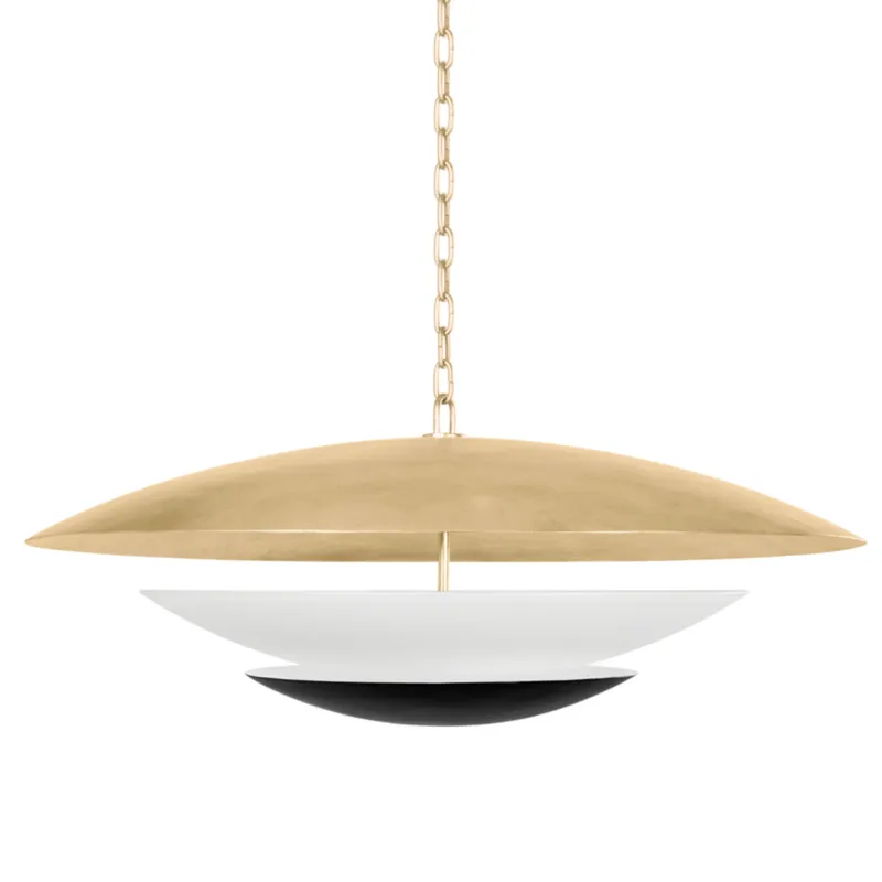 Adara 6-Light Pendant in Vintage Gold Leaf 36W x 14H