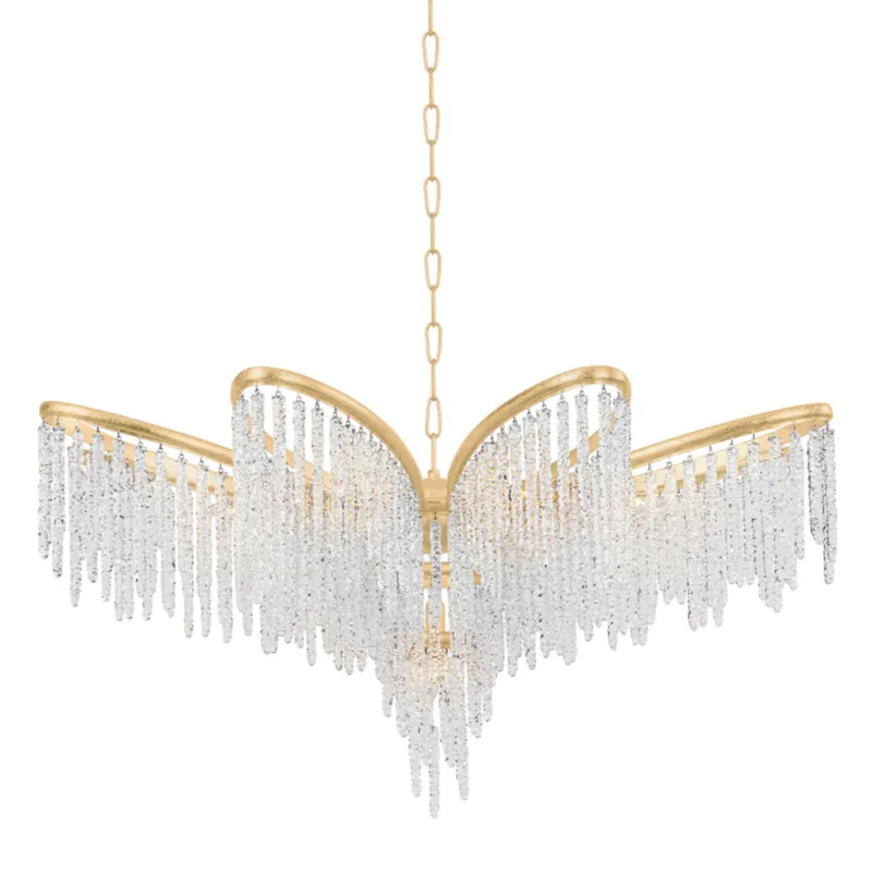 Pandora 9-Light Chandelier in Gold Leaf 48W x 26.5H