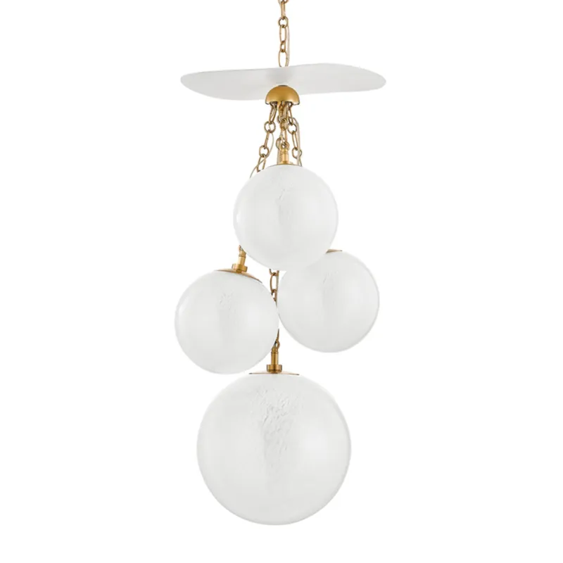 Antoinette 4-Light Pendant in Vintage Brass 16.75W x 36.25H