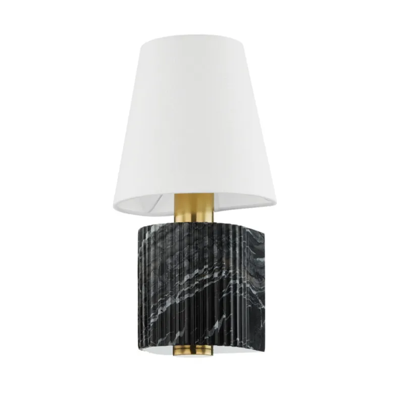 Aden 1-Light Wall Sconce in Vintage Brass 8W x 15.5H