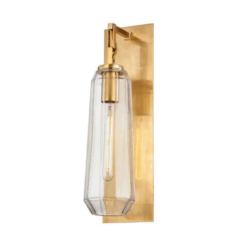 Copenhagen 1-Light Wall Sconce in Vintage Brass 5.5W x 19.75H