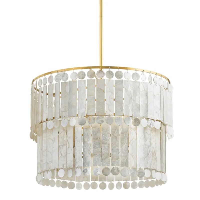Melisa 6-Light Chandelier in Aged Brass by Megan Molten 24W x 18.5H