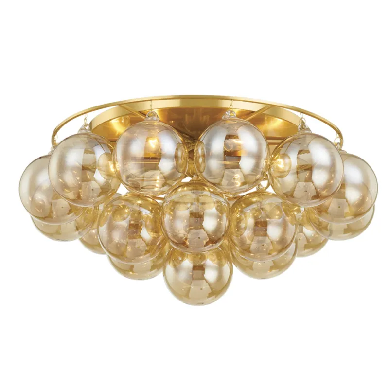 Mimi 6-Light Flush Mount in Aged Brass by Megan Molten 22.5W x 11.25H (H711506-AGB)