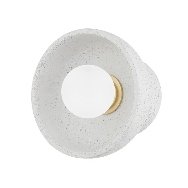 Margaret 1-Light Wall Sconce in Aged Brass by Megan Molten 8W x 8H