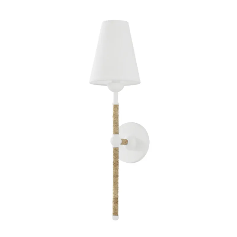 Mariana 1-Light Wall Sconce in Texture White by Megan Molten 5.75W x 22.25H