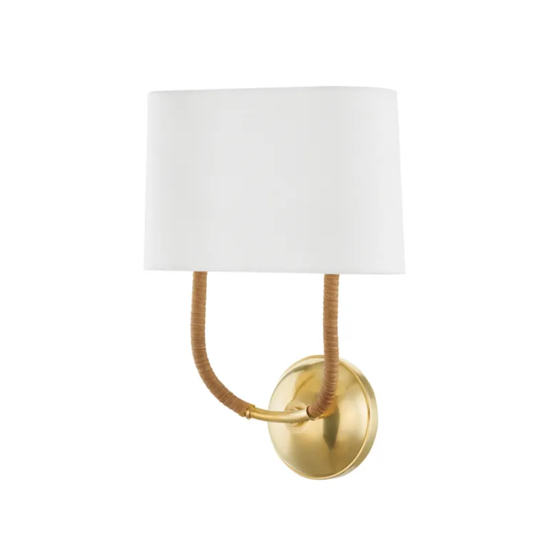 Webson 2-Light Wall Sconce in Aged Brass 10.75W x 14.25H