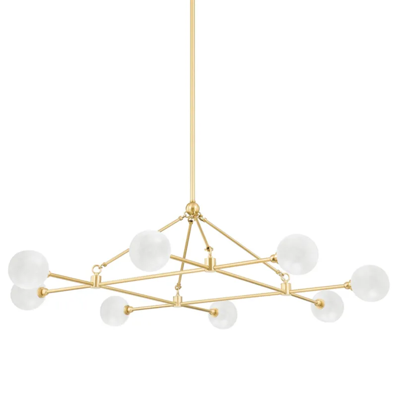 Andrews 8-Light Chandelier in Aged Brass 46L x 46W x 18.25H
