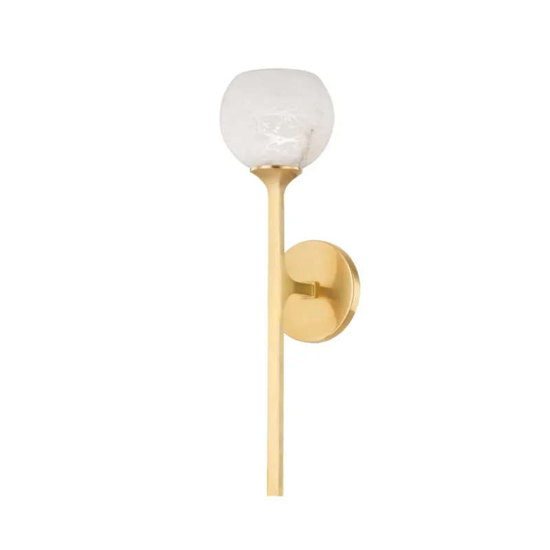 Melton 1-Light Wall Sconce in Aged Brass 5W x 18.5H