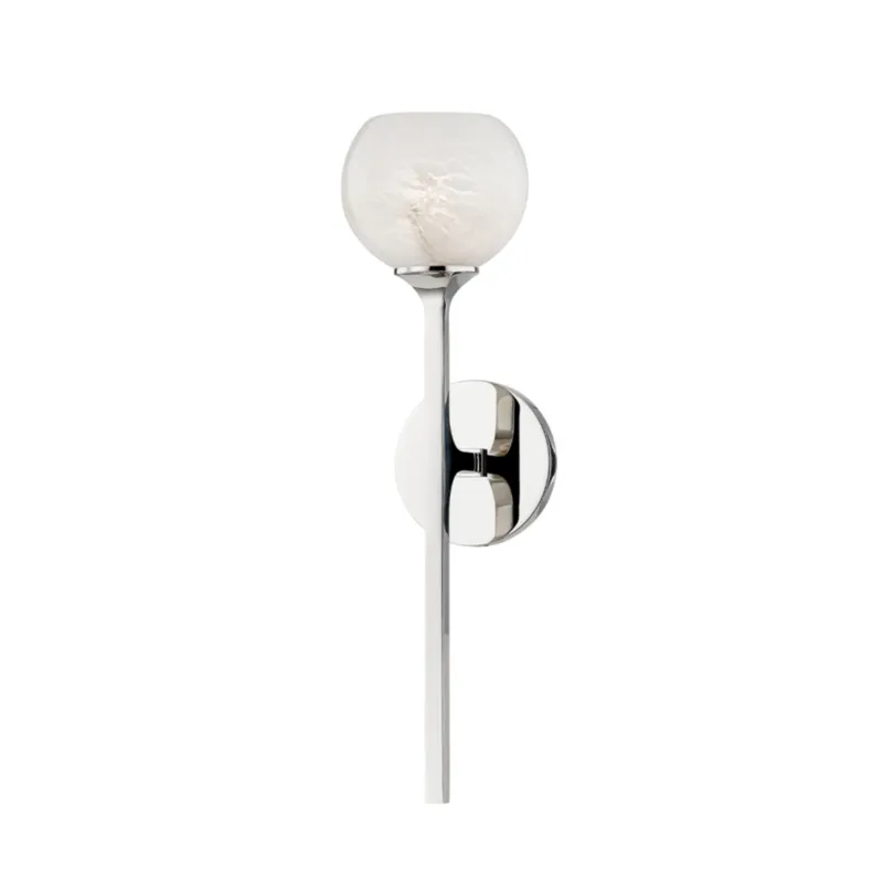 Melton 1-Light Wall Sconce in Polished Nickel 5W x 18.5H