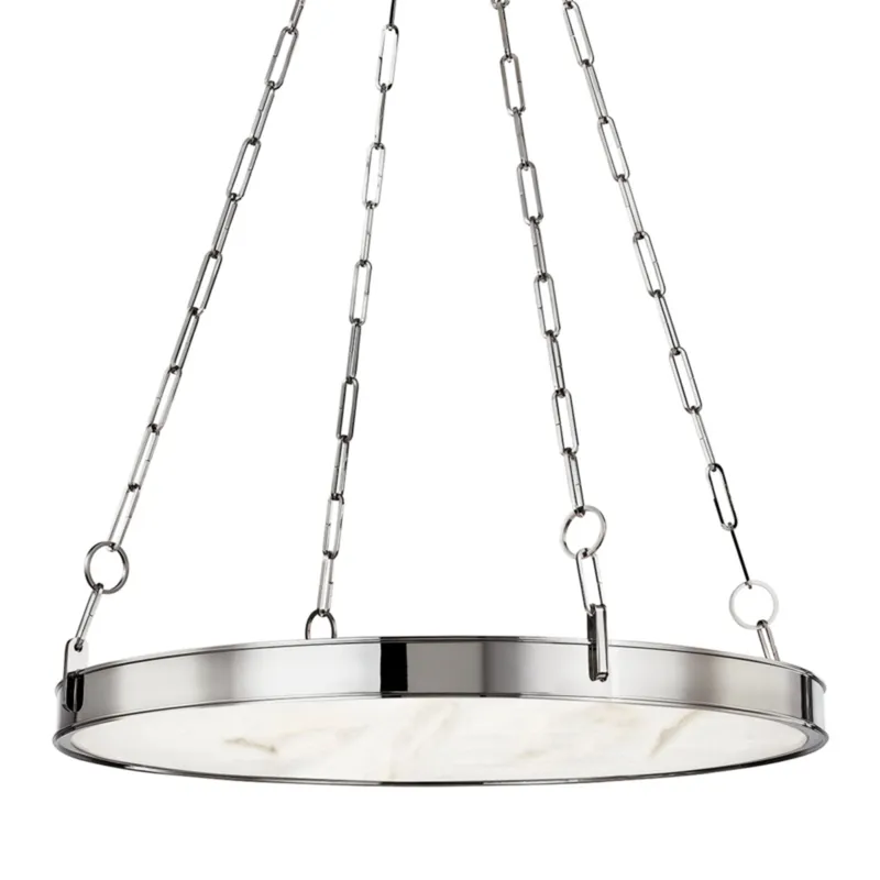 Kirby 1-Light Chandelier in Polished Nickel 30W x 3.5H