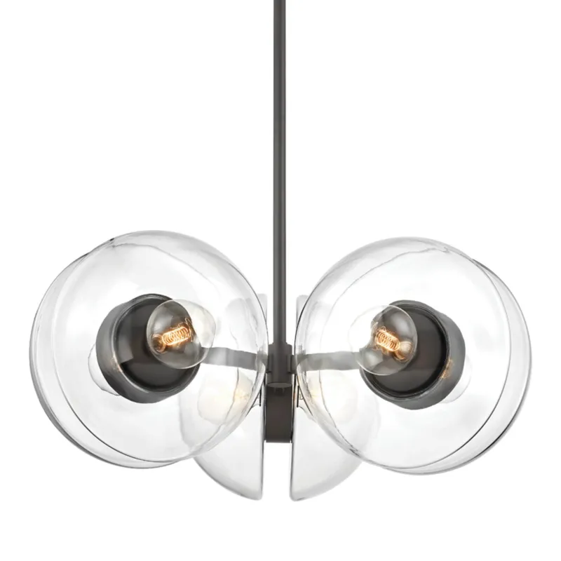 Kert 6-Light Chandelier in Black Brass 38.75W x 18H