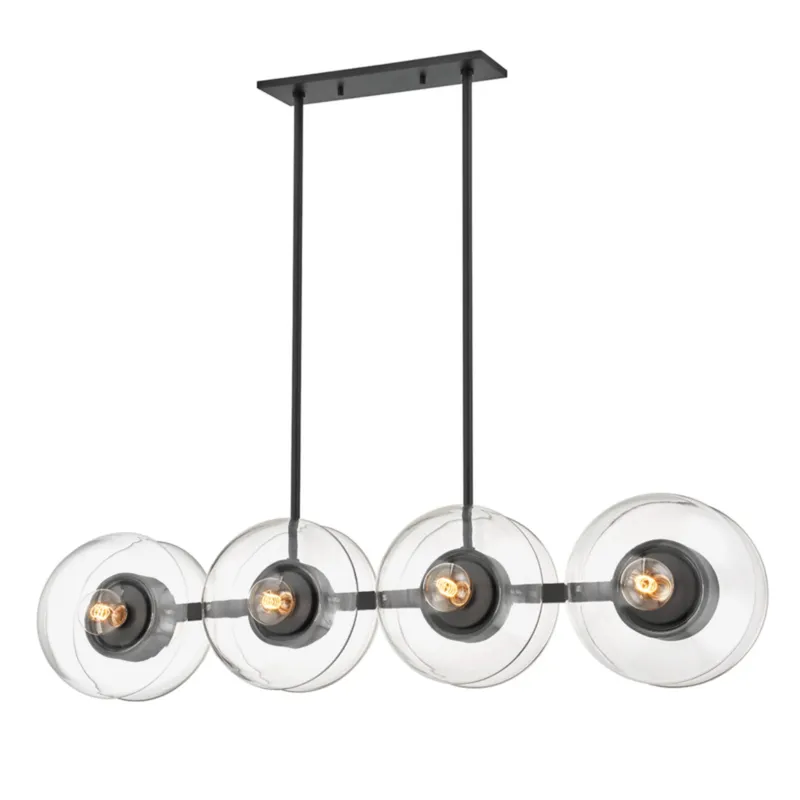 Kert 8-Light Linear in Black Brass 50.25L x 11.75W x 16H