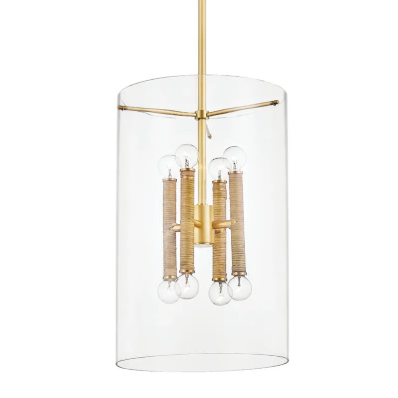 Barlow 8-Light Lantern in Aged Brass by Becki Owens 14.75W x 21.5H